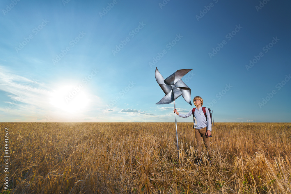 Boy in a wheat field