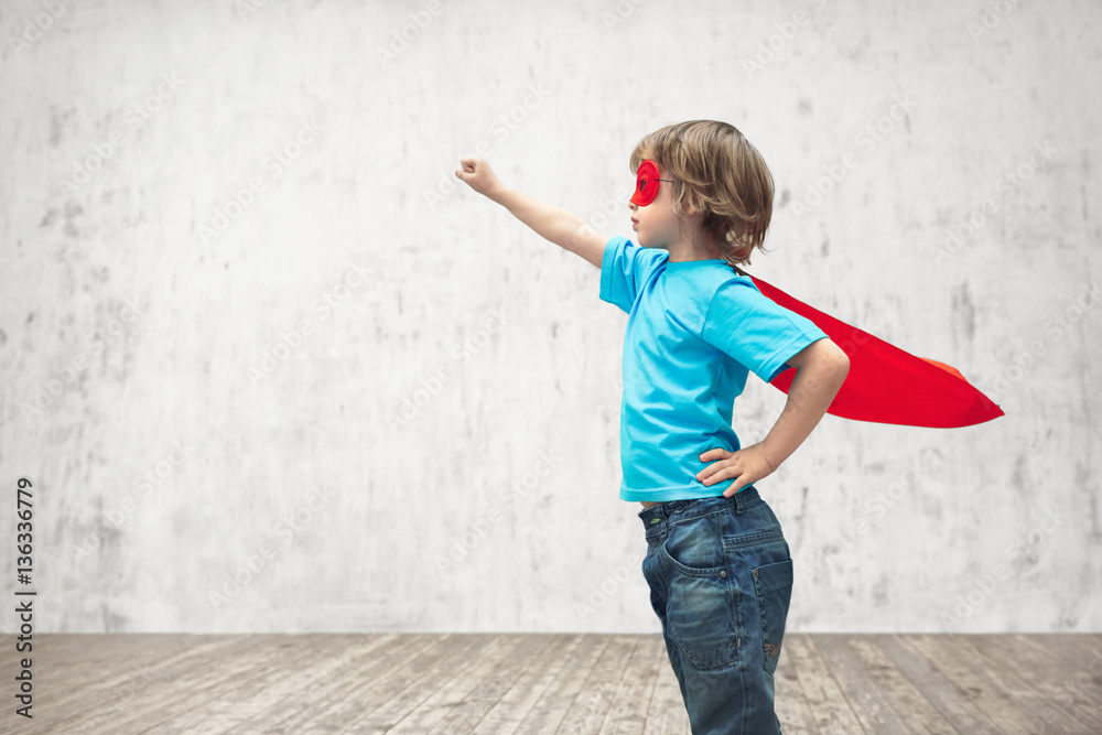 Superhero in studio