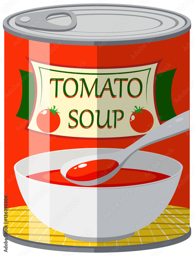 Canned food for tomato soup