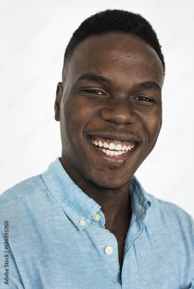 Man Cheerful Studio Portrait Concept