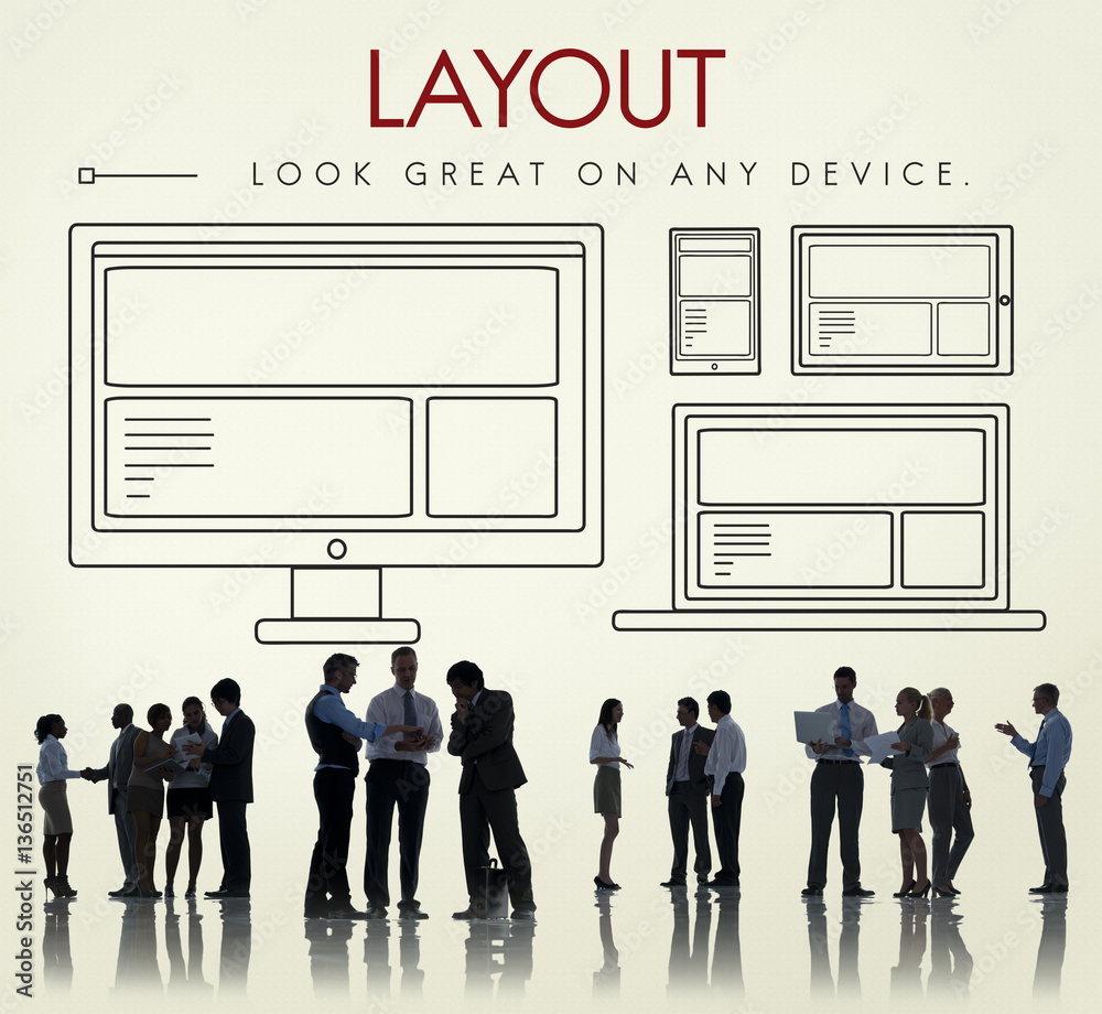 Responsive Design Layout Connection Content Concept