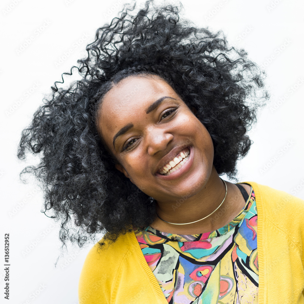 African Descent Teen Girl Smiling Portrait Concept