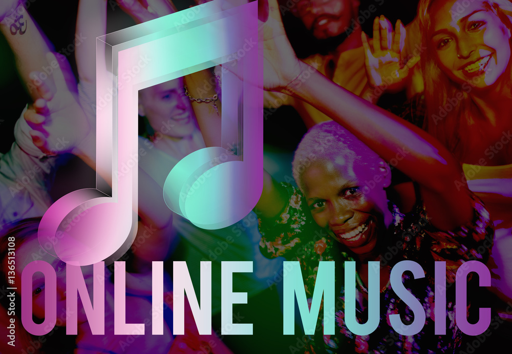 Digital Music Streaming Online Entertainment Media Concept