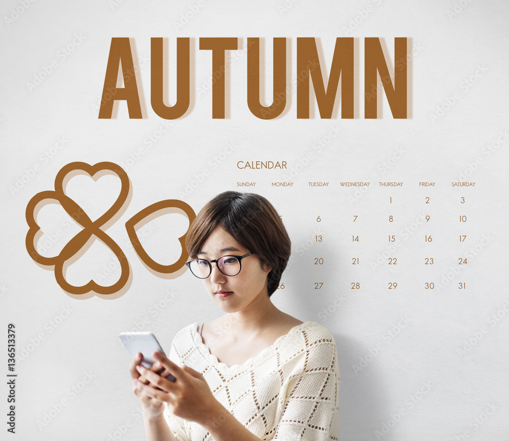 Autumn Season Change Falling Calendar Organization Clover Concep