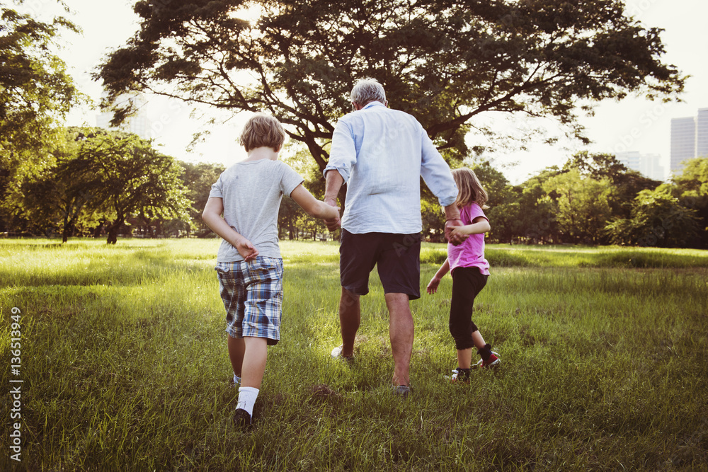 Family Generations Parenting Togetherness Relaxation Concept