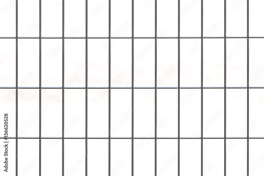 Wire mesh metal isolated on a white background