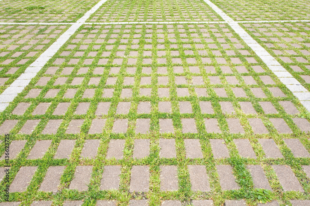 Empty space at outdoor car parking lot