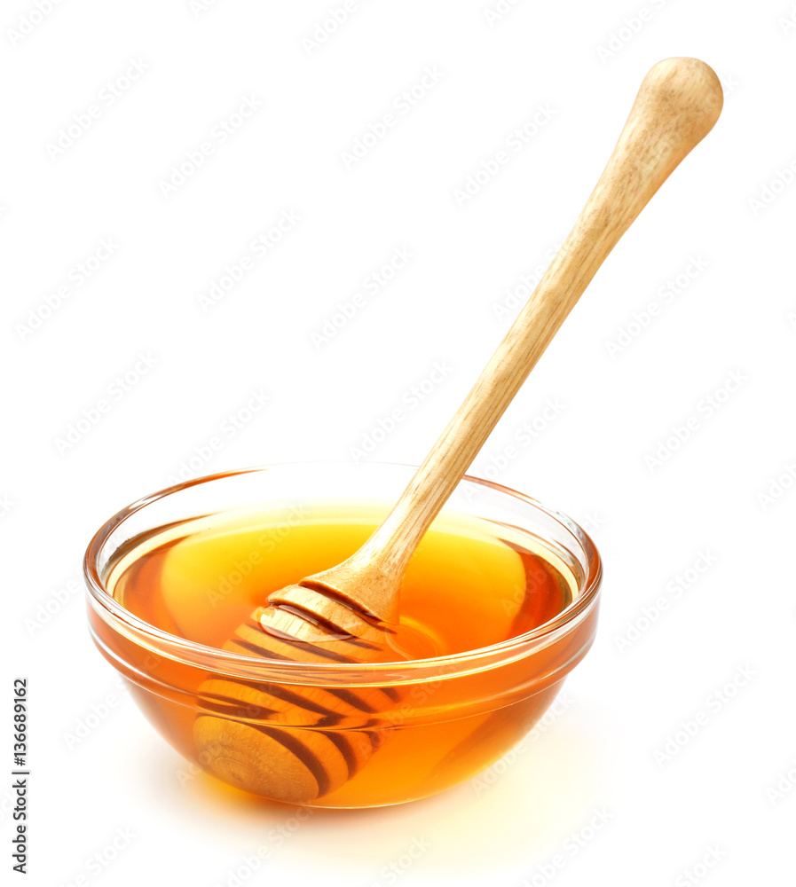 Honey isolated on white