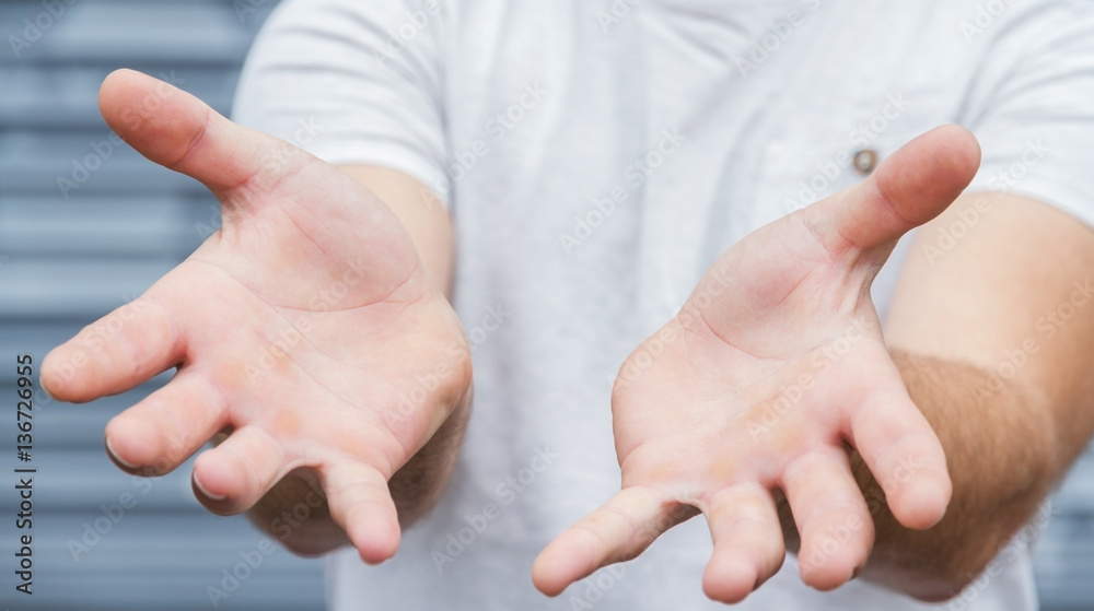 Empty businessman hand