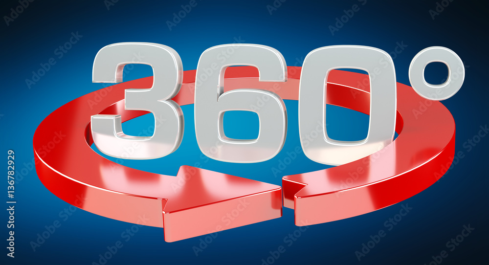 360 degree 3D render icon