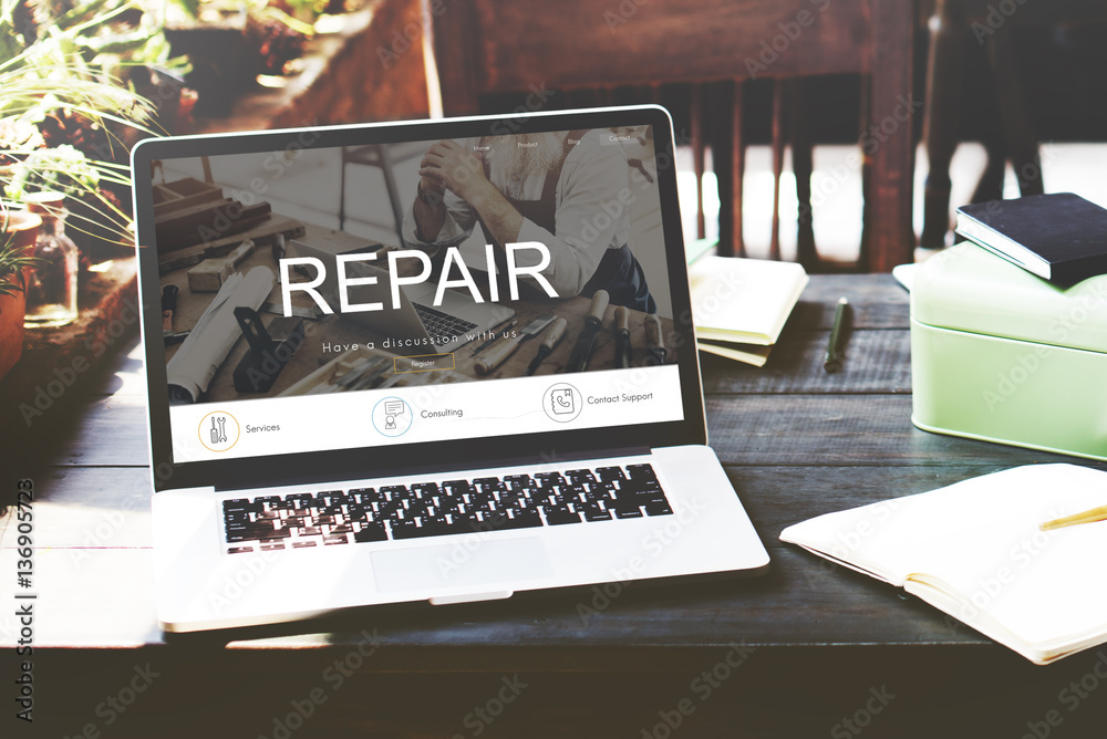 Renovation Repair Construction Design Website Concept