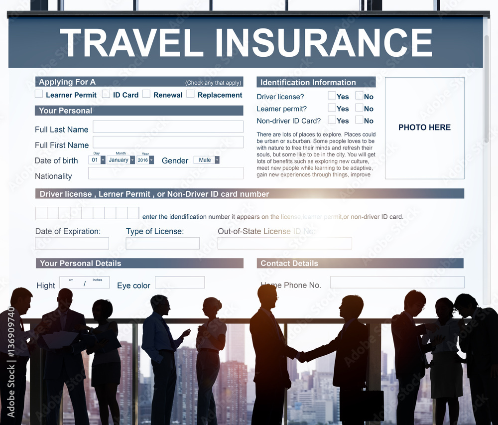 Travel Insurance Form Transportation Concept