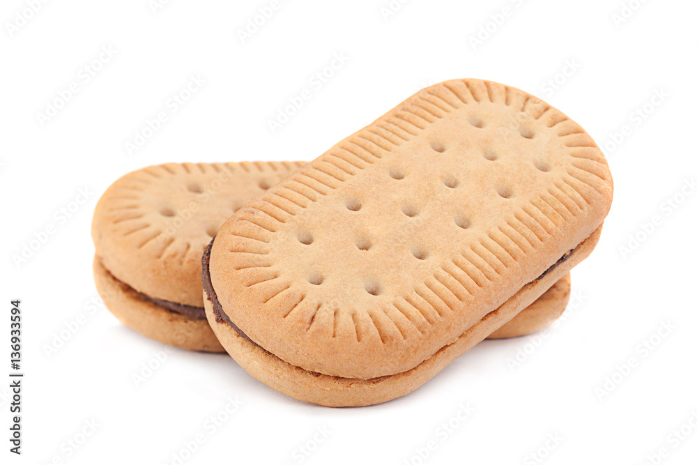 Wheat cookies with chocolate