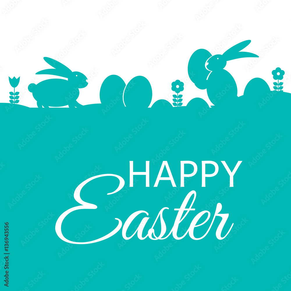 Happy Easter Background Vector Illustration