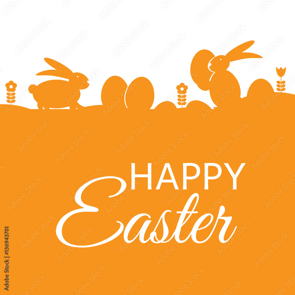 Happy Easter Background Vector Illustration