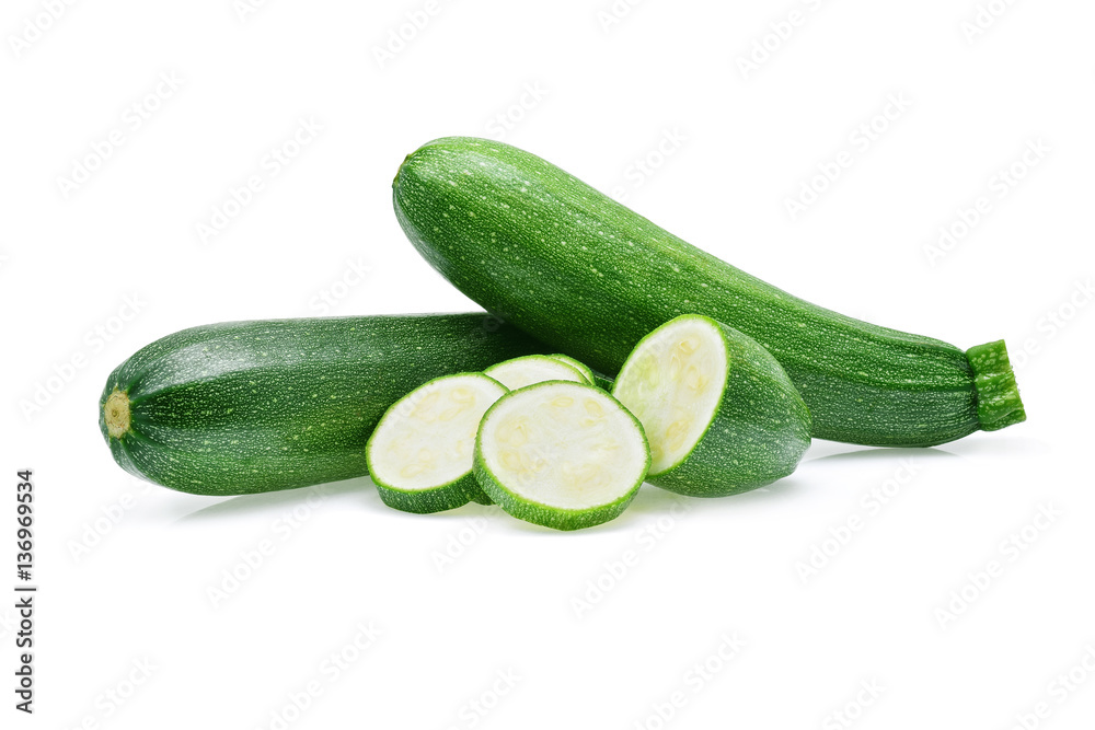 zucchini isolated on white background