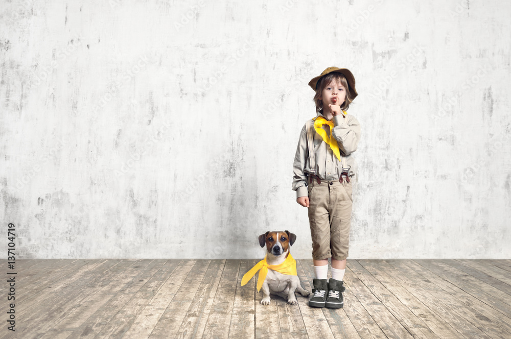 Scout with dog