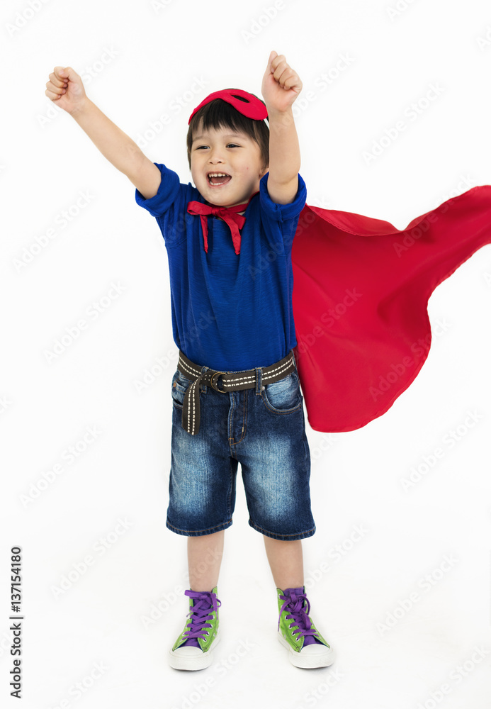 Boy Cheerful Studio Portrait Concept