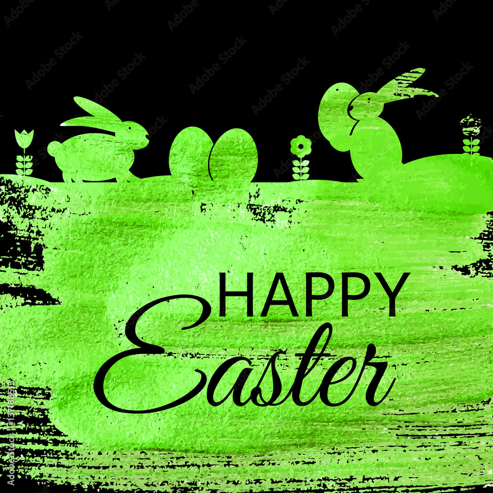 Happy Easter Spring Holiday Background Illustration