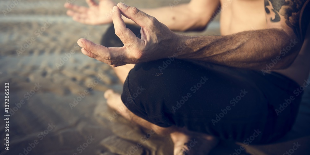 Yoga Meditation Concentration Peaceful Serene Relaxation Concept