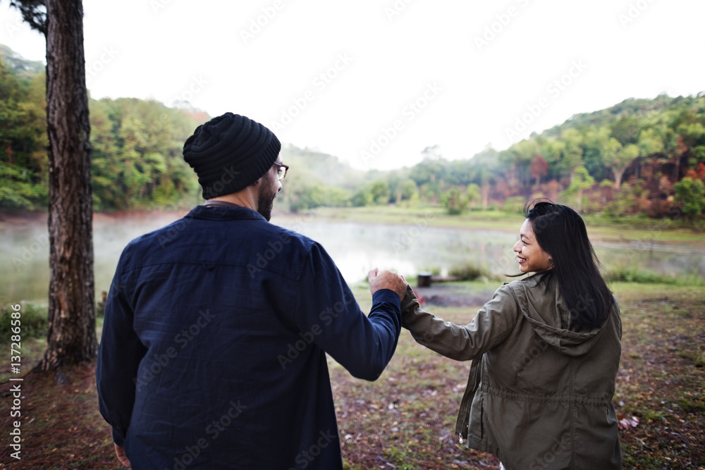 Couple Exploring Trip Holiday Concept