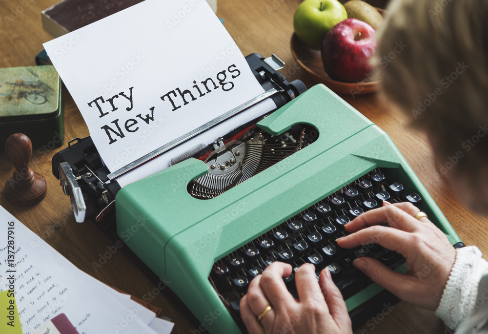 Journalism Working Typewriting Workspace Concept