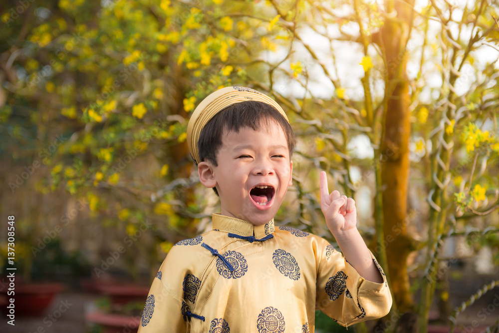 快乐的孩子在Ochna Integerrima（Hoa Mai）花园里穿着传统服装（ao-dai）玩得很开心
1502069662,木制70年代滑板