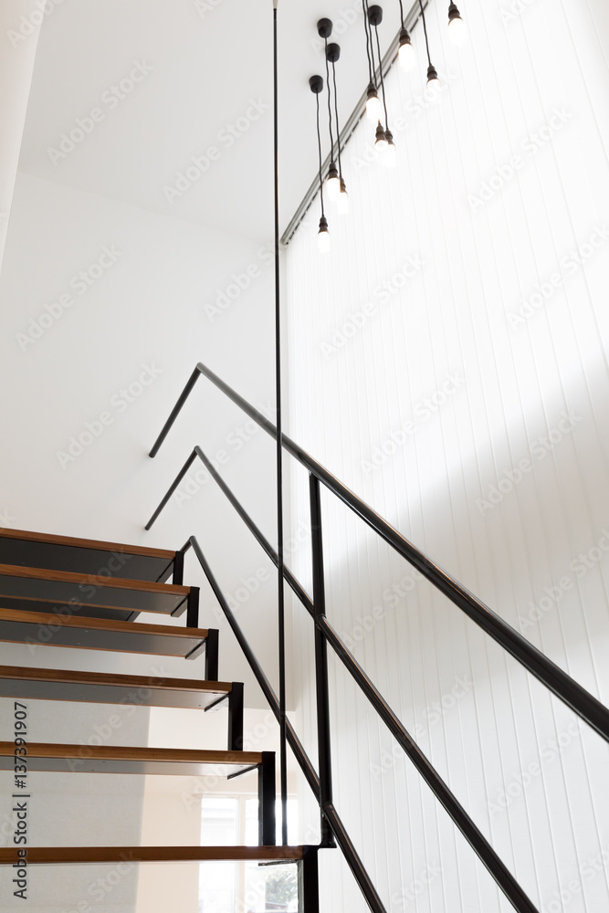 interior of stair in modern house