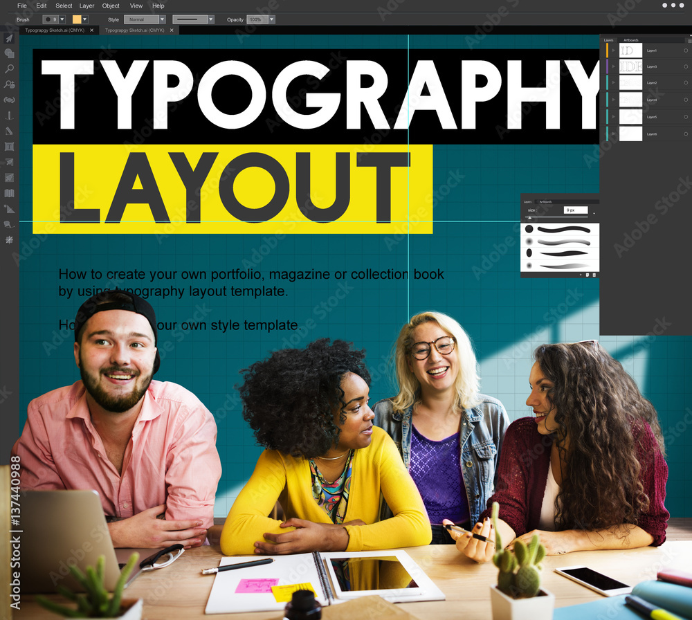 Typography Layout Ideas Creativity Design Element Concept