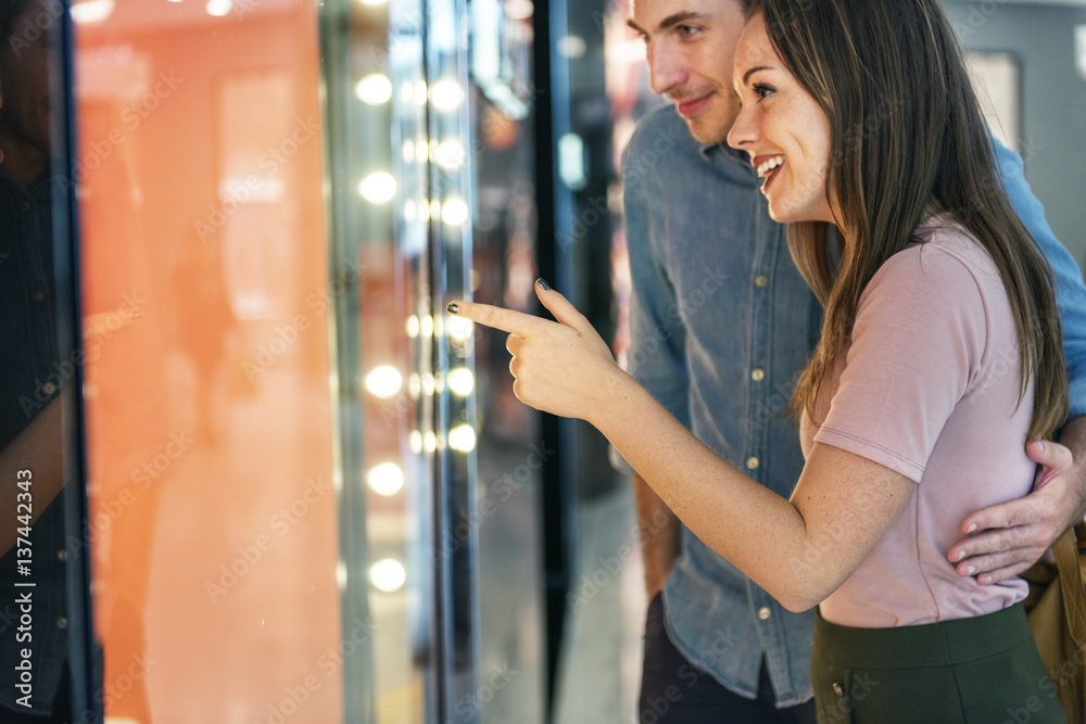 Couple Together Shopping Customer Concept