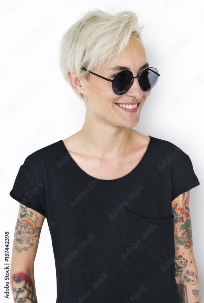 Woman Casual Lifestyle Calm Solitude Tattoo Concept