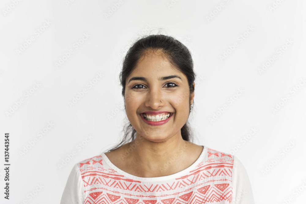 Woman Smiling Happiness Carefree Emotional Expression Concept