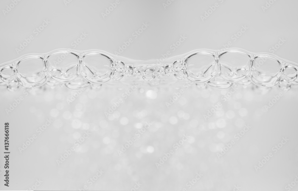 Gray tone of wave and bubbles