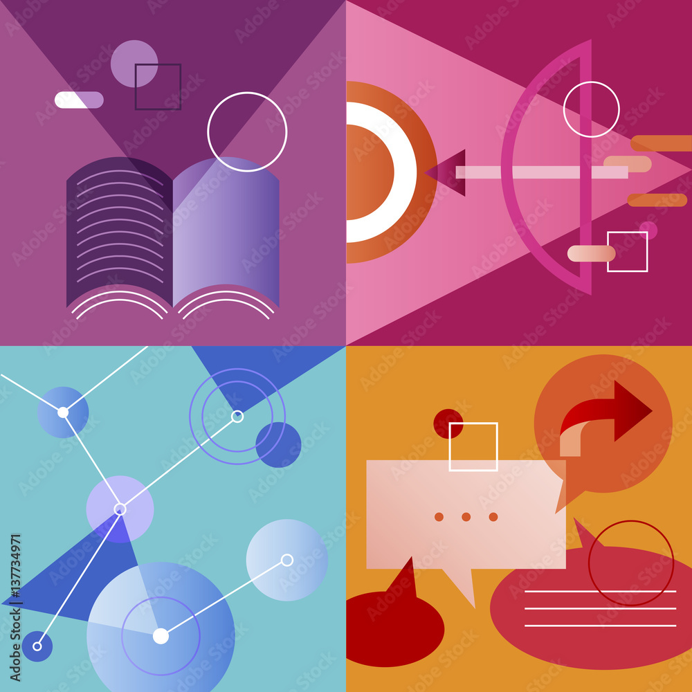 Icon Business Vector Set Colorful