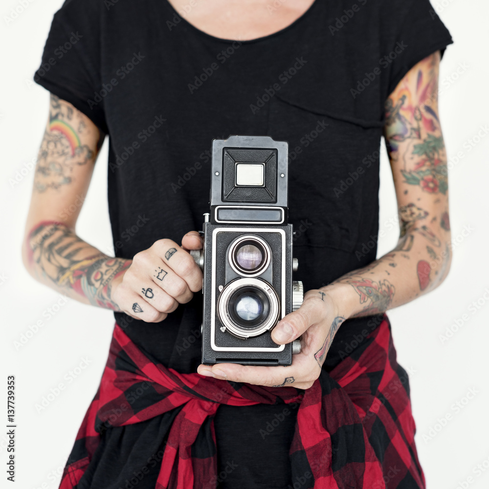 Tattoo Camera Photography Media Creative Film Concept