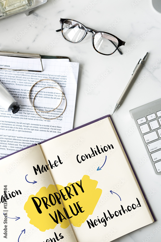 Property Value Market Diagram Concept