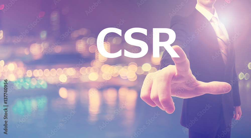 CSR concept with businessman