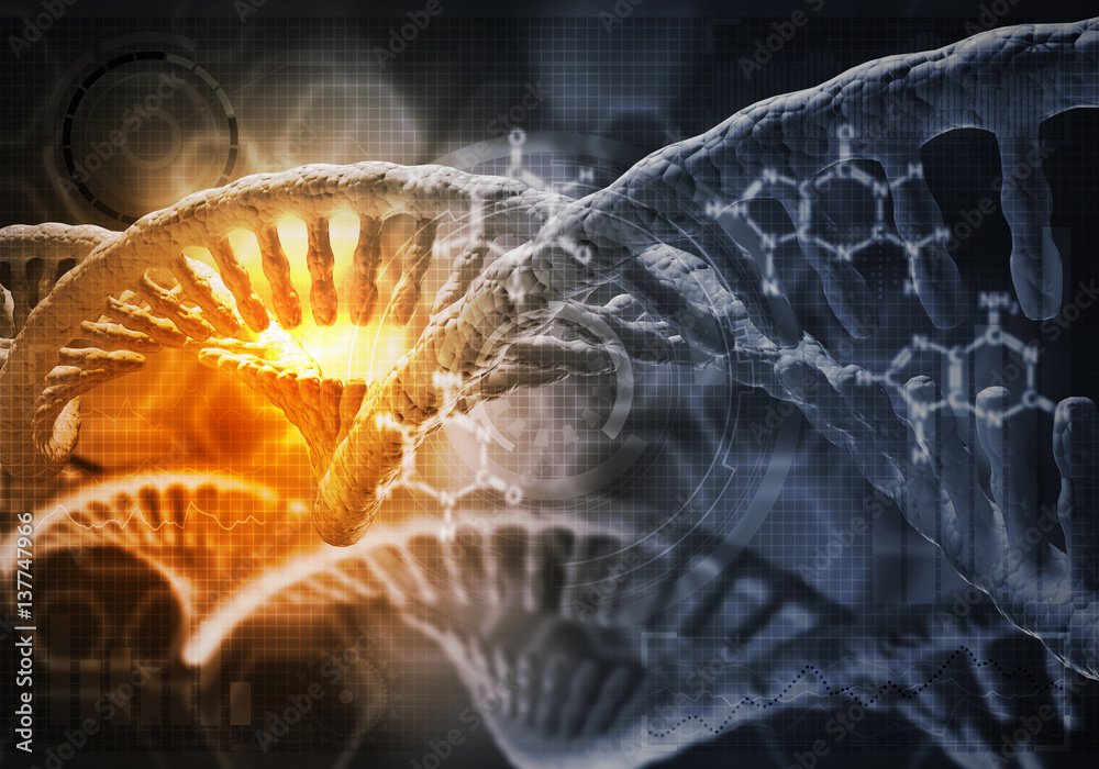 DNA molecules background