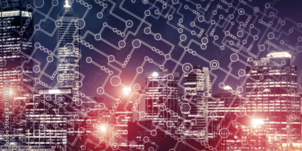 Wireless connection or networking concept as means of communicat