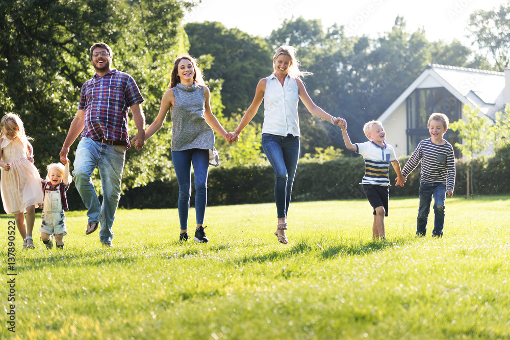 Family Generations Parenting Togetherness Relaxation Concept