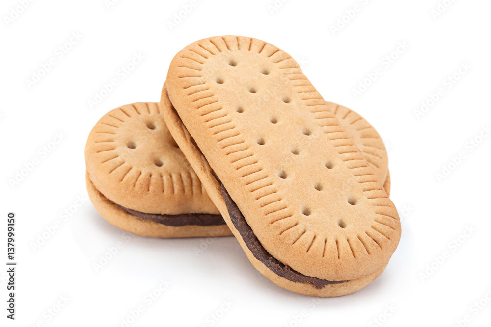 Wheat cookies with chocolate