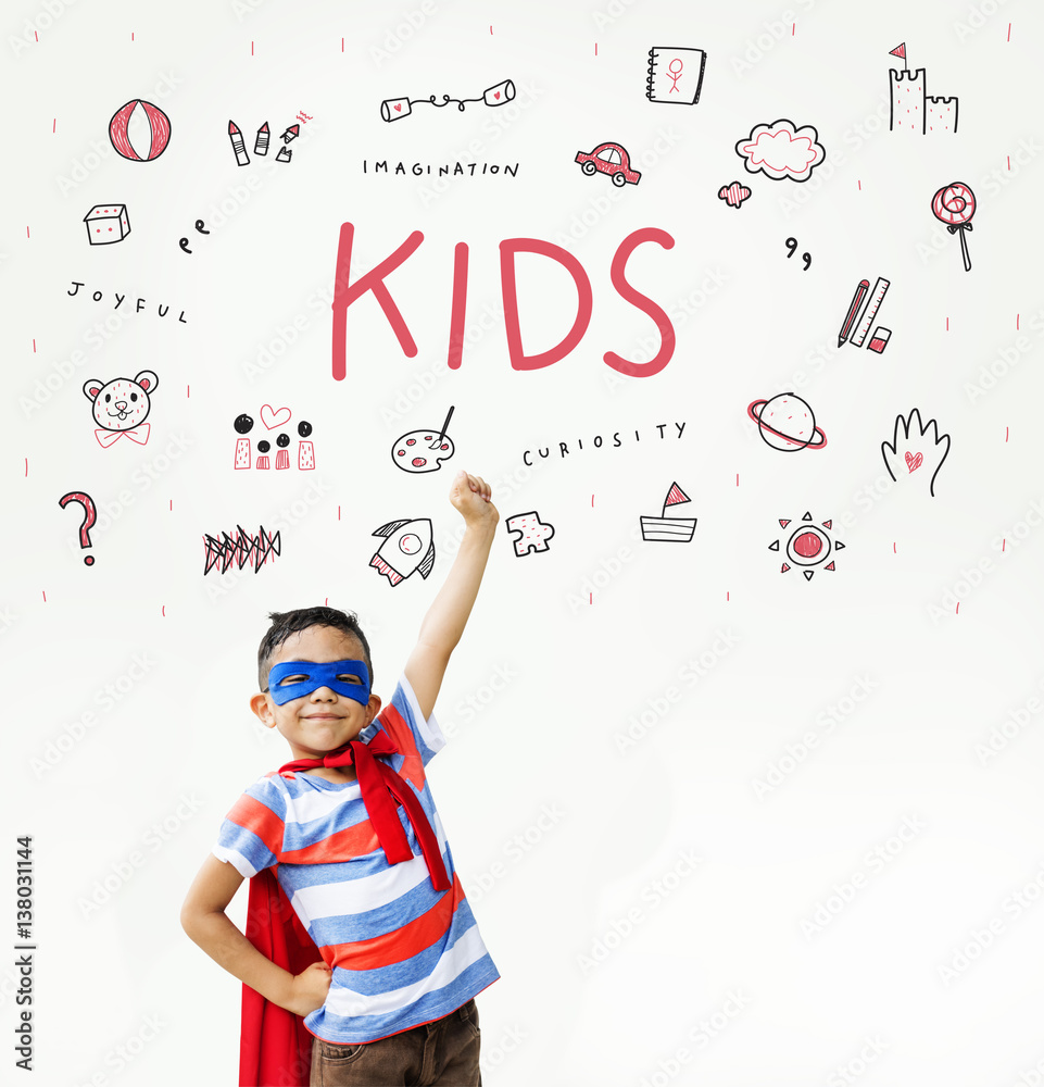 Kids Enjoyment Happiness Fun Graphic Concept