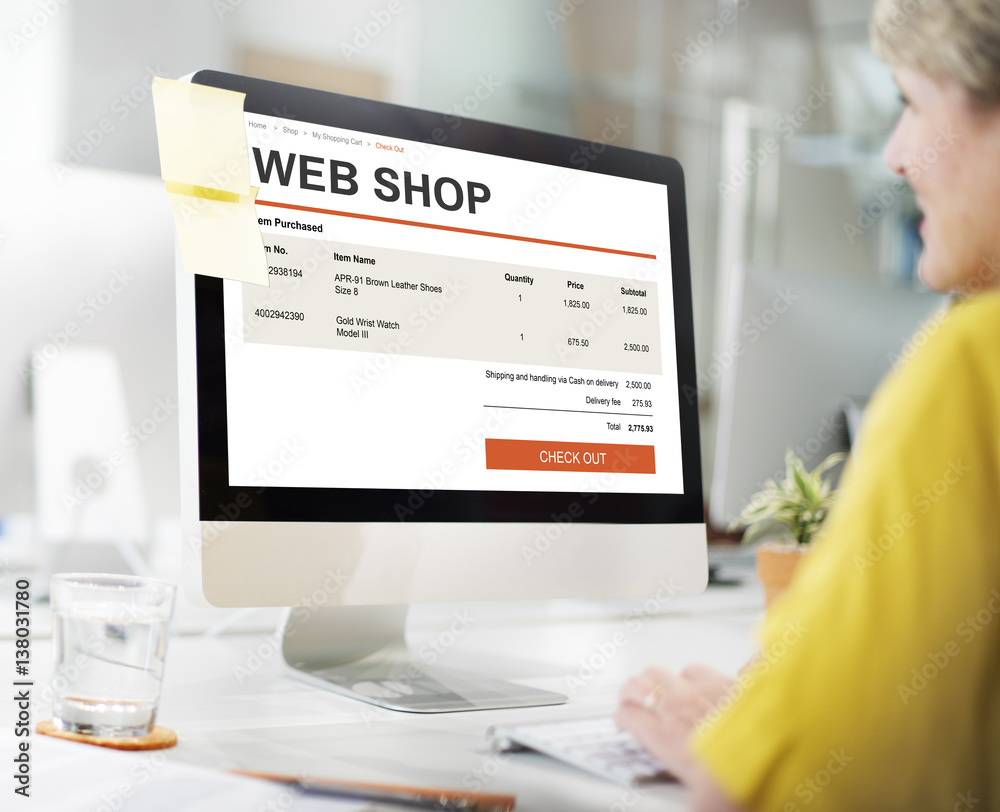 E-commerce Online Shopping Website Technology Concept