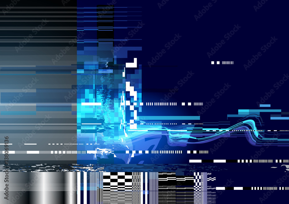 A glitch noise distortion texture background. Vector illustration