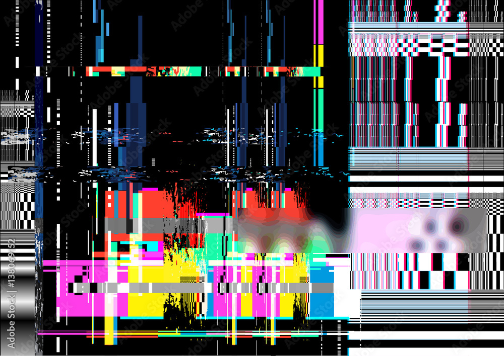 A glitch noise distortion texture background. Vector illustration