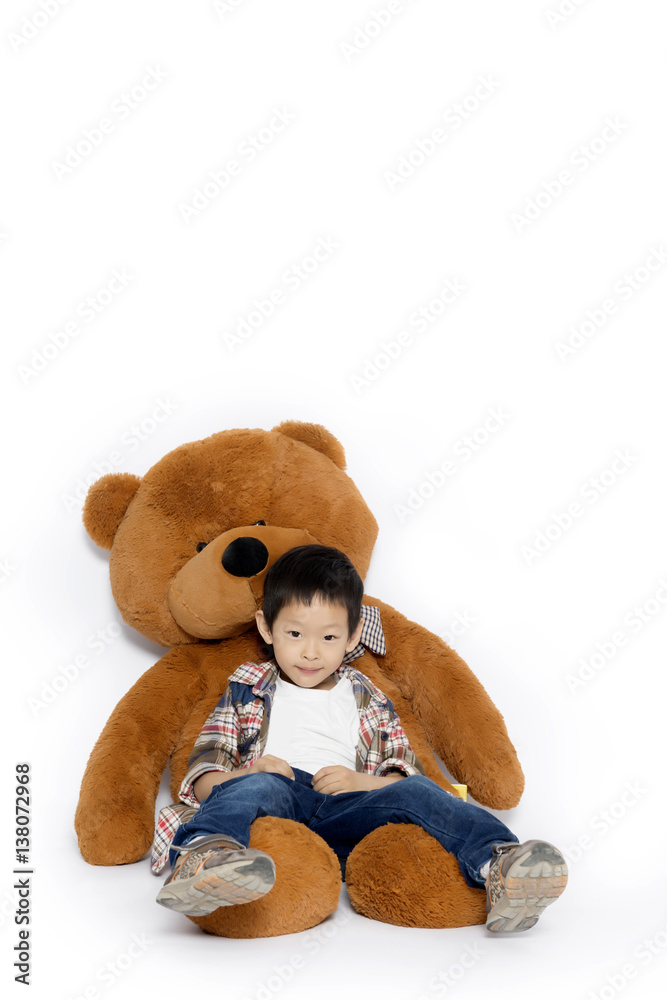 isolated naughty boy on white background