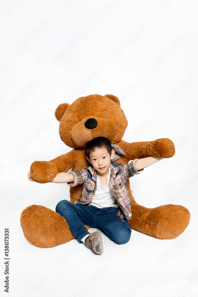 isolated naughty boy on white background