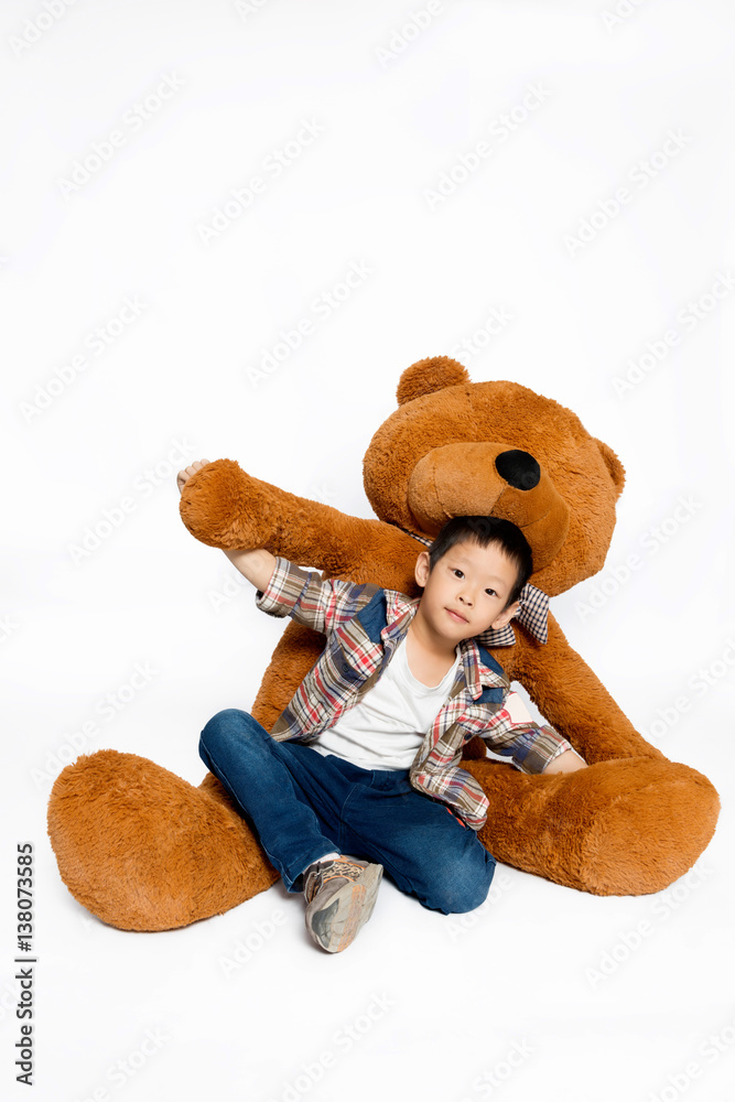 isolated naughty boy on white background