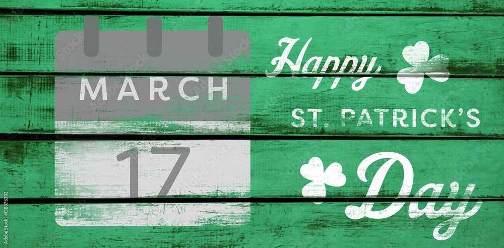 Digital composite of Patricks day greeting