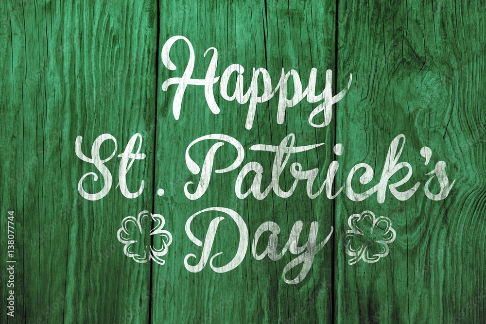 Digital composite of Patricks day greeting